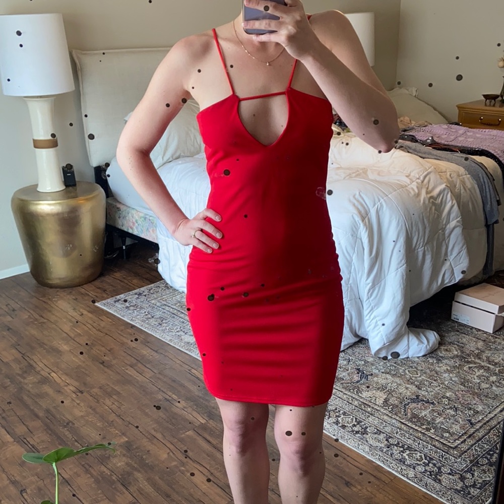 Missguided // Red Party Dress